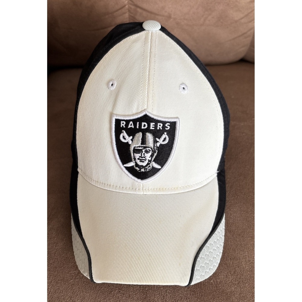 Vintage Oakland Raiders Reebok S/M Hat Cap Men Women NFL White Black Gray